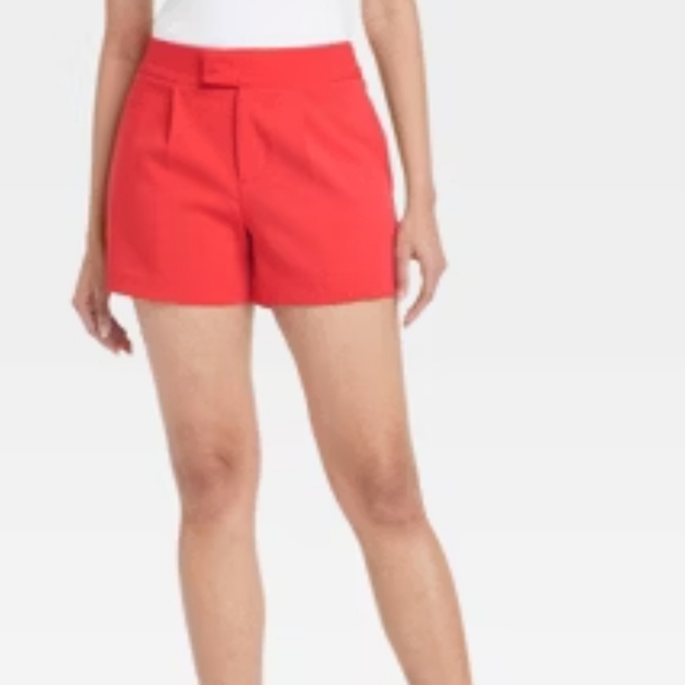 a new day High Rise Tailored Red Women's Shorts Size 10 NwT
